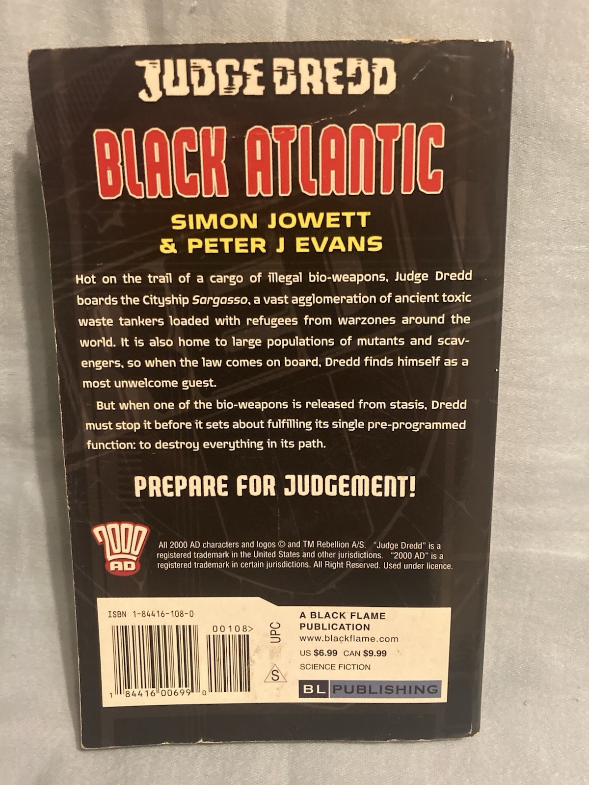 Dredd – Judge Dredd – Black Atlantic by Simon Jowett & Peter J. Evans 1st Print