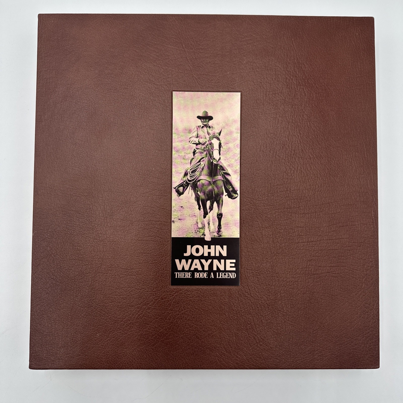 John Wayne There Rode a Legend by Jane Pattie Leather bound w Sleeve Collectible