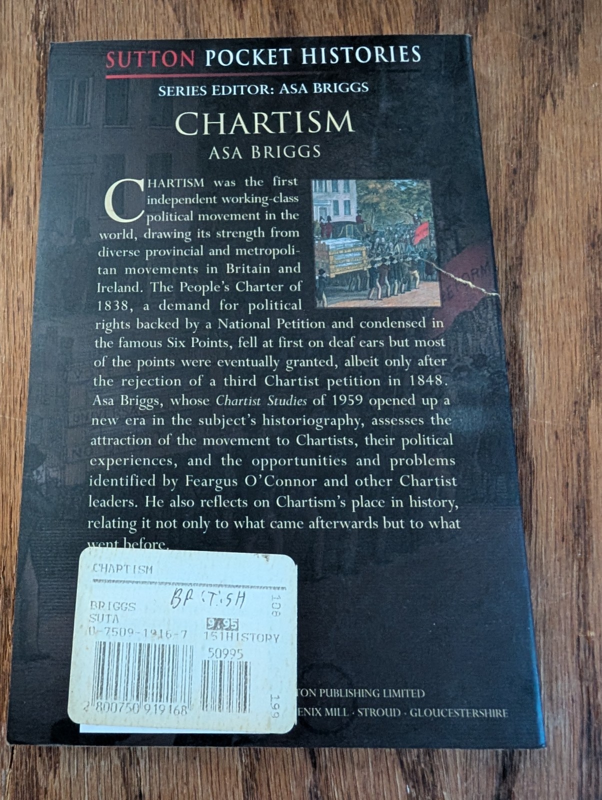Briggs, Asa : Chartism (Sutton Pocket Histories)