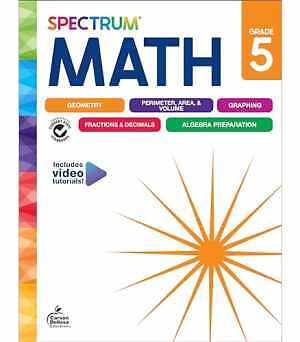 Spectrum 5th Grade Math Workbooks, Spectrum Grade 5 Math – Paperback – Good o