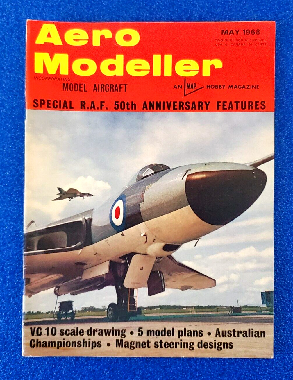 1968 MAY – AERO MODELLER SPECIAL R.A.F 50TH ANNIVERSARY VINTAGE MAGAZINE