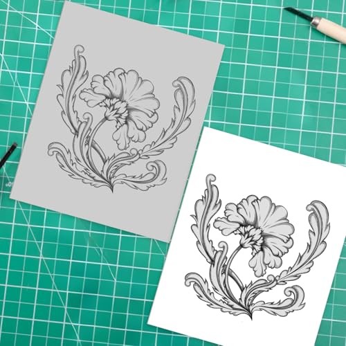 4 Pcs Linoleum Blocks for Printmaking 8×10 Inch Rubber Carving Sheets Art Projec