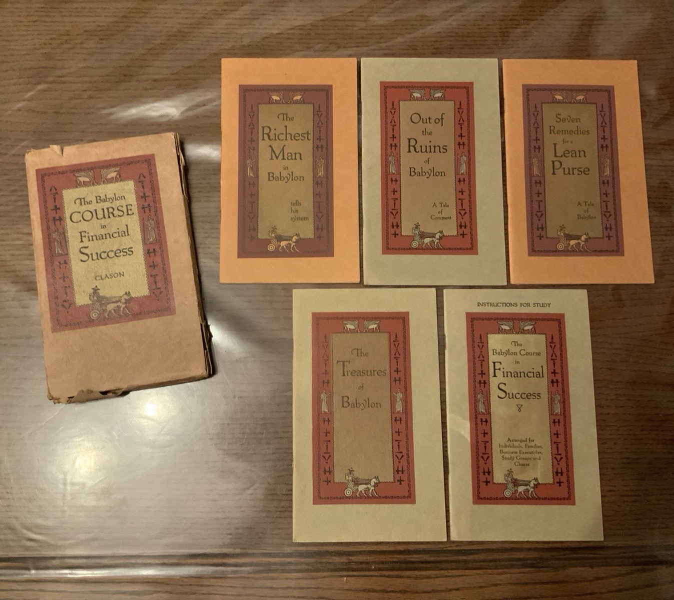 The Babylon Course In Financial Success Clason 5 Pamphlets In Folio Vntg 1938-50