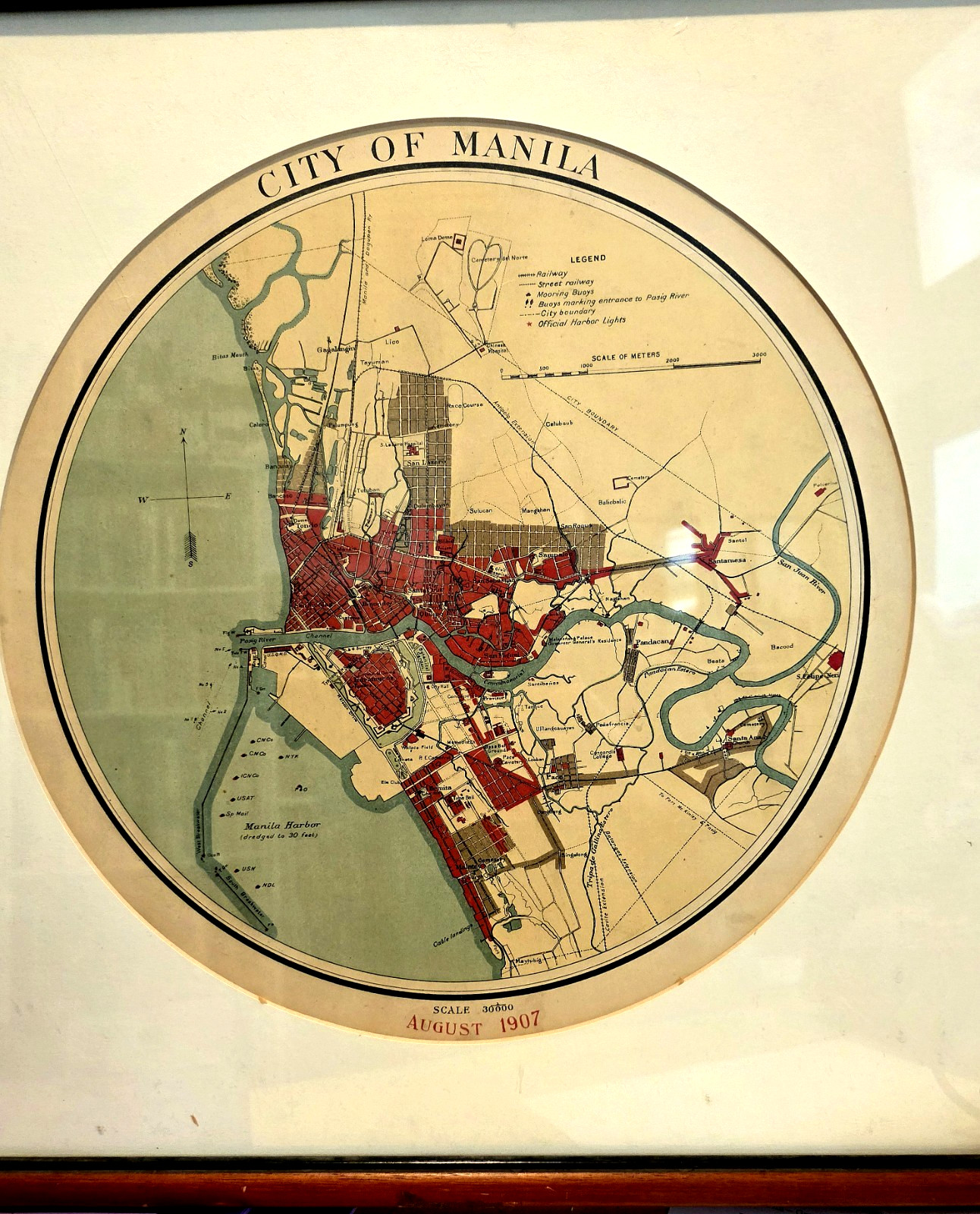 Round Map Manila, 1907