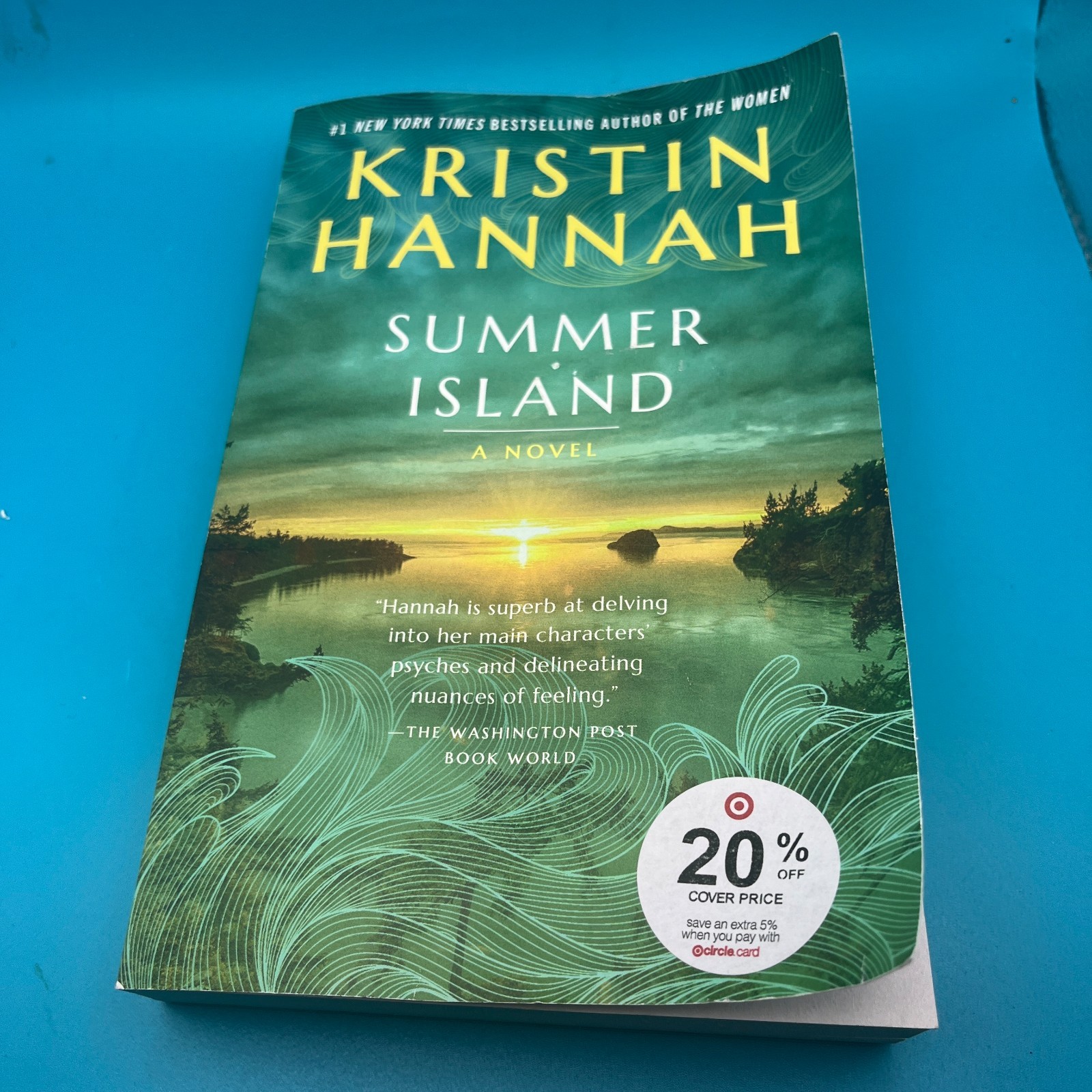 Summer Island: A Novel Teal/Turquoise Green Kristin Hannah PB