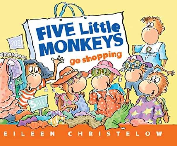 Five Little Monkeys Shopping for – Paperback, by Christelow Eileen – Very Good