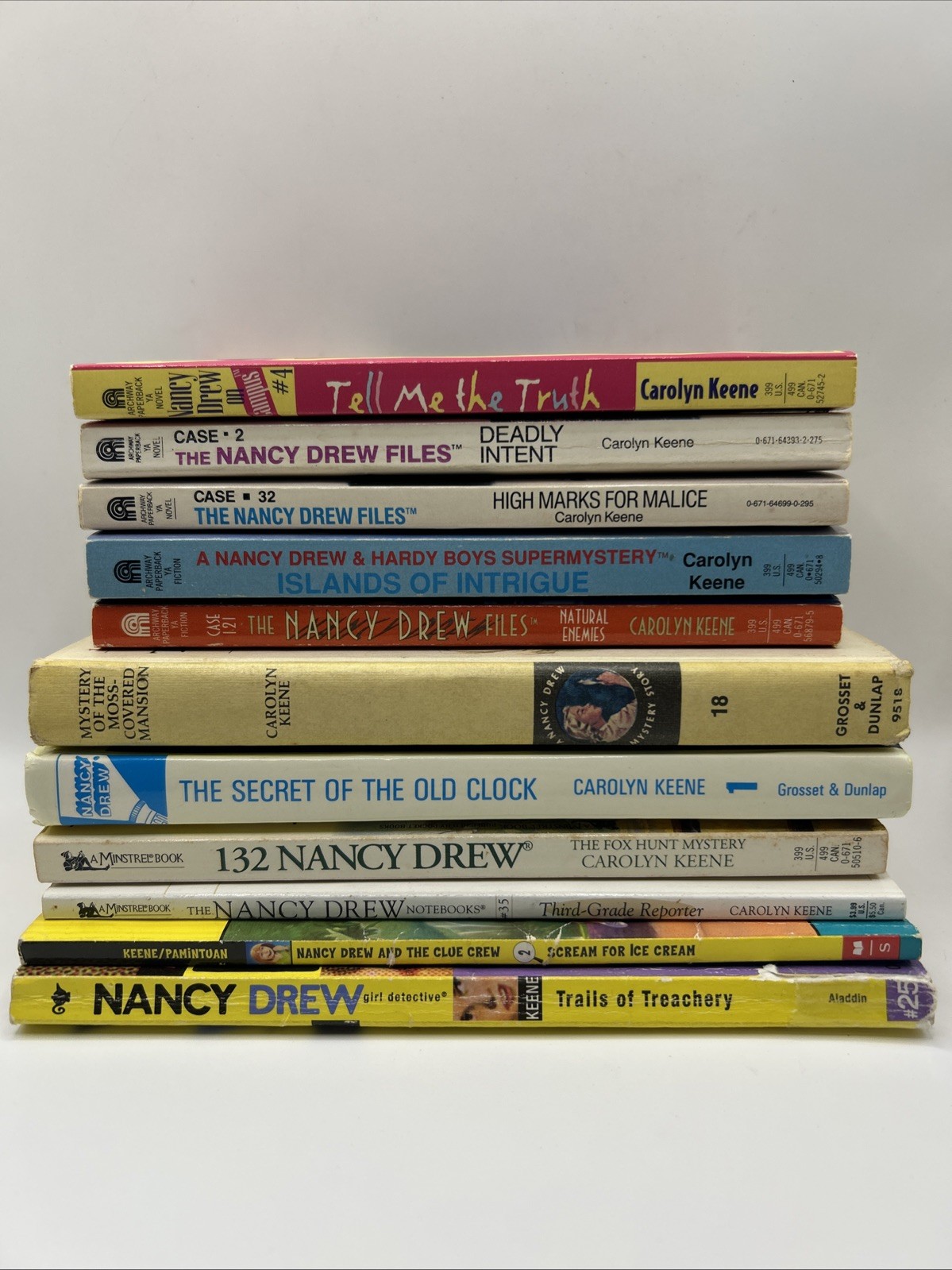 Lot of 11 Nancy Drew Books Carolyn Keene Vintage 1970s-2000s Mixed Series