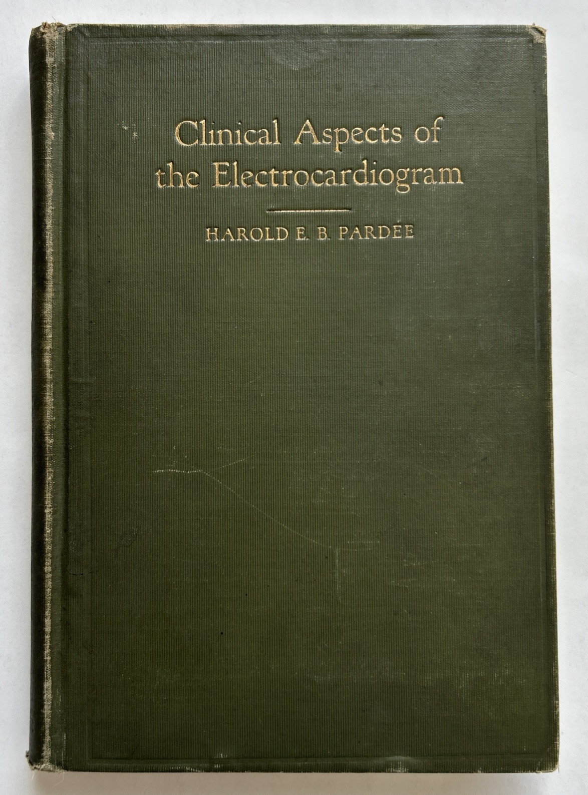 First Edition 1924 Pardee Clinical Aspects Electrocardiogram ECG Cardiology Book