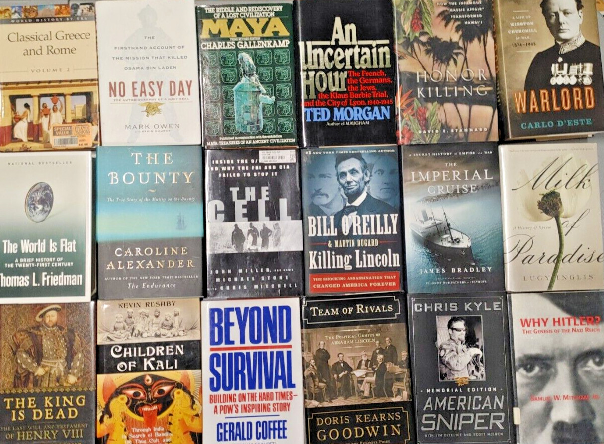 HARDCOVER Lot 7 History US World Europe American Ancient War Books MIX UNSORTED