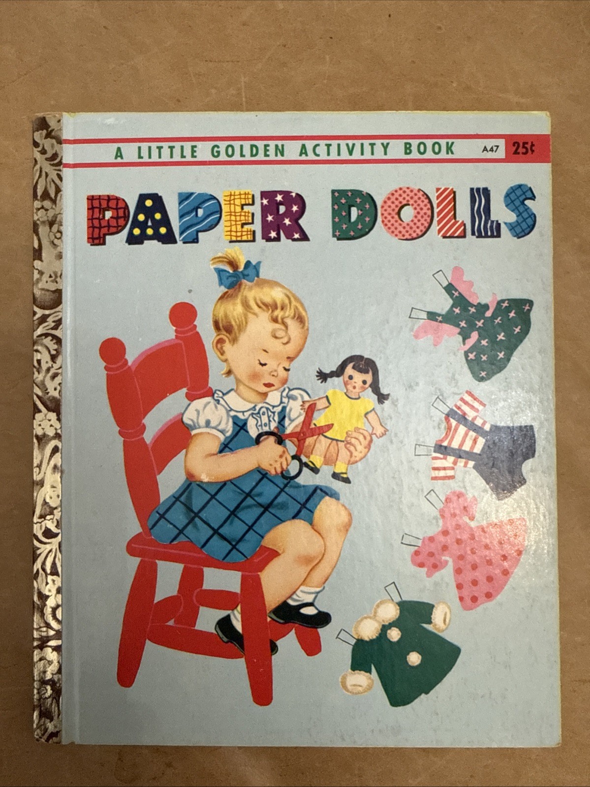Vintage Little Golden Activity Book PAPER DOLLS. All uncut. 1951 All Intact