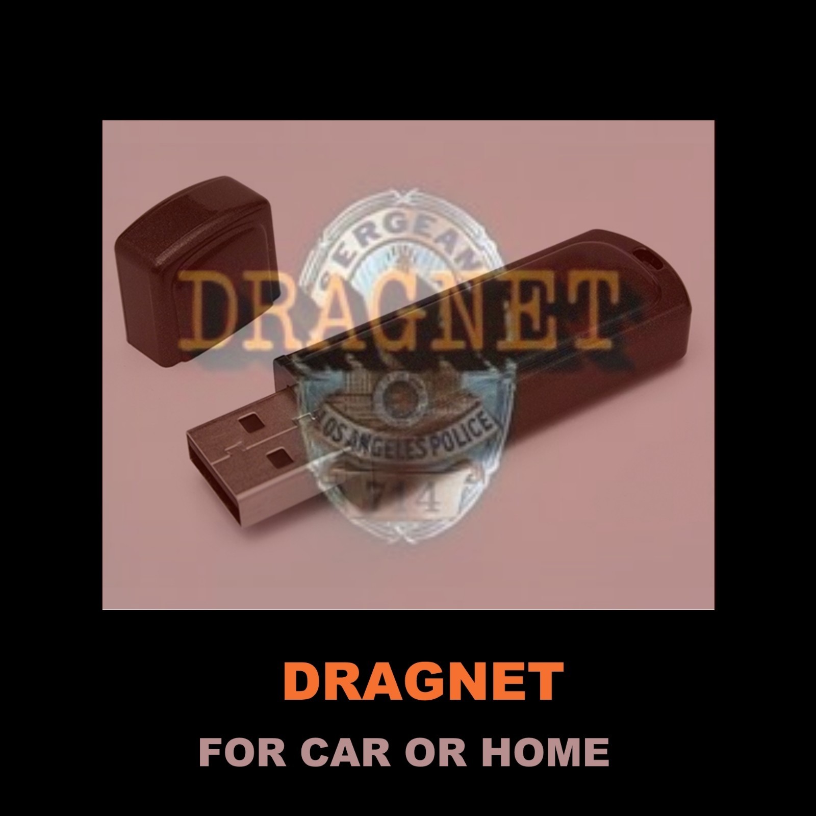 DRAGNET. 411 OLD TIME RADIO SHOWS STARRING JACK WEBB ON A USB FLASH DRIVE!