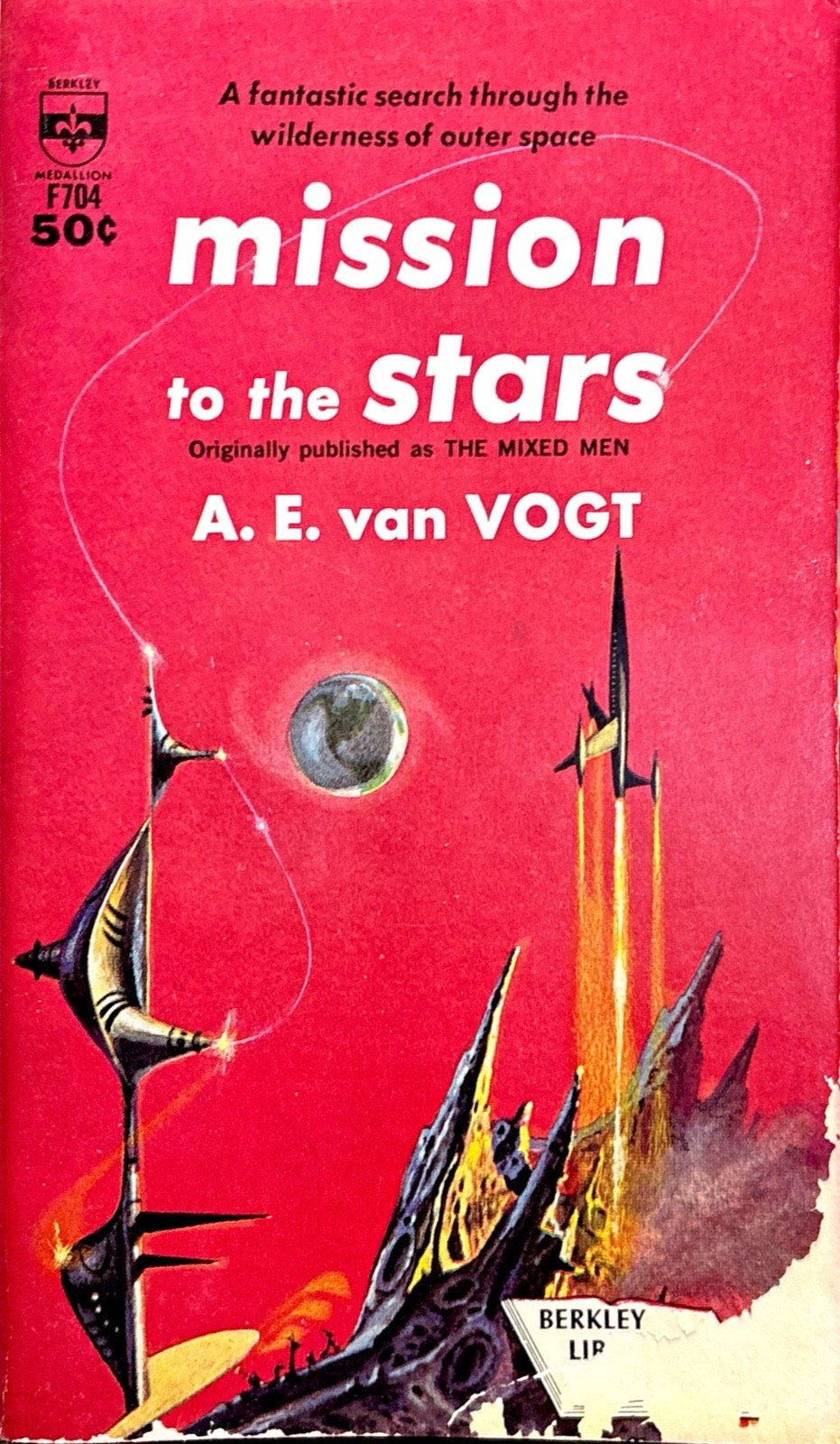 Mission to the Stars by A.E. Van Vogt 1952 Berkley Medallion F704 Paperback