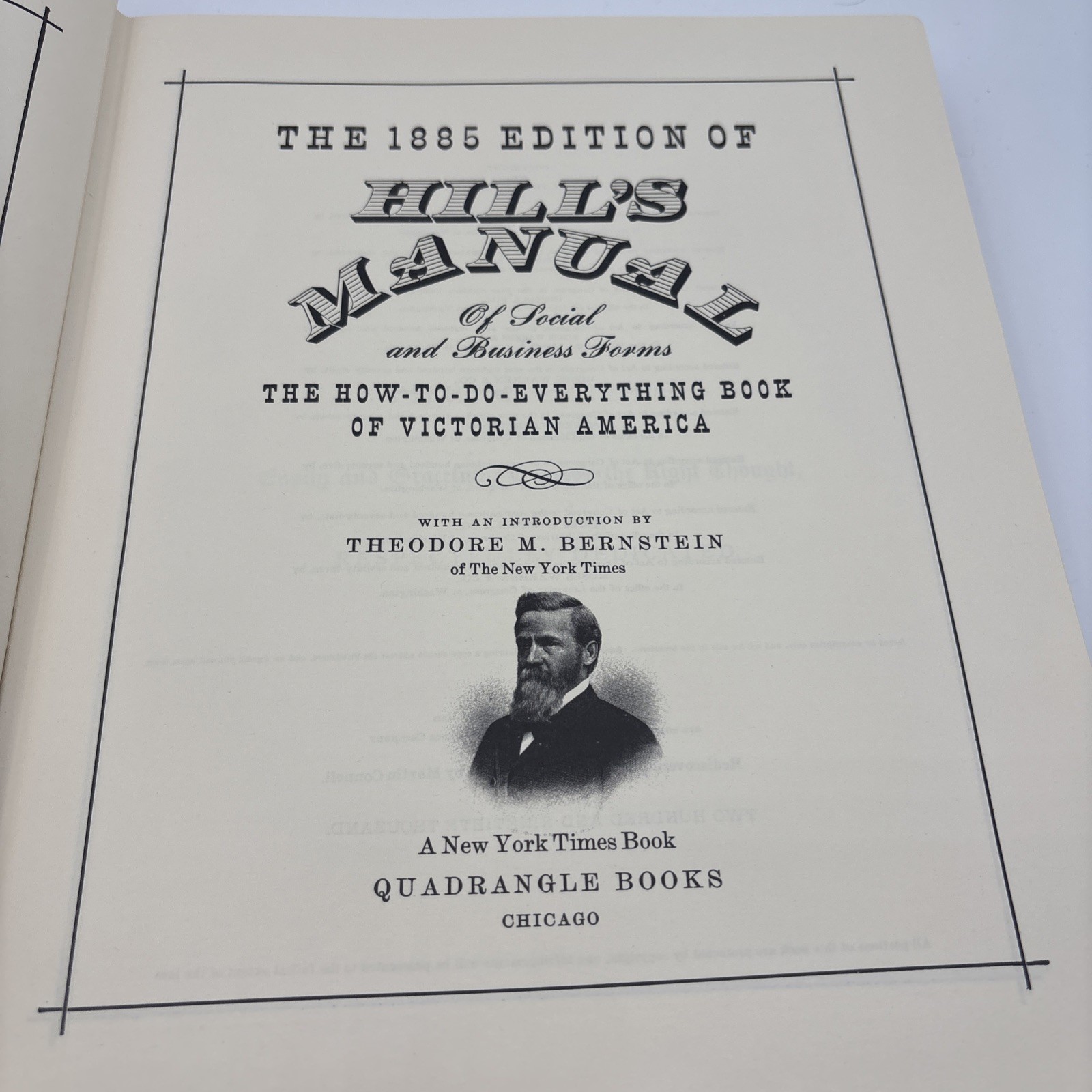 Hill’s Manual Thos. E. Hill 1971 Reissue Victorian Etiquette Guide Dust Jacket