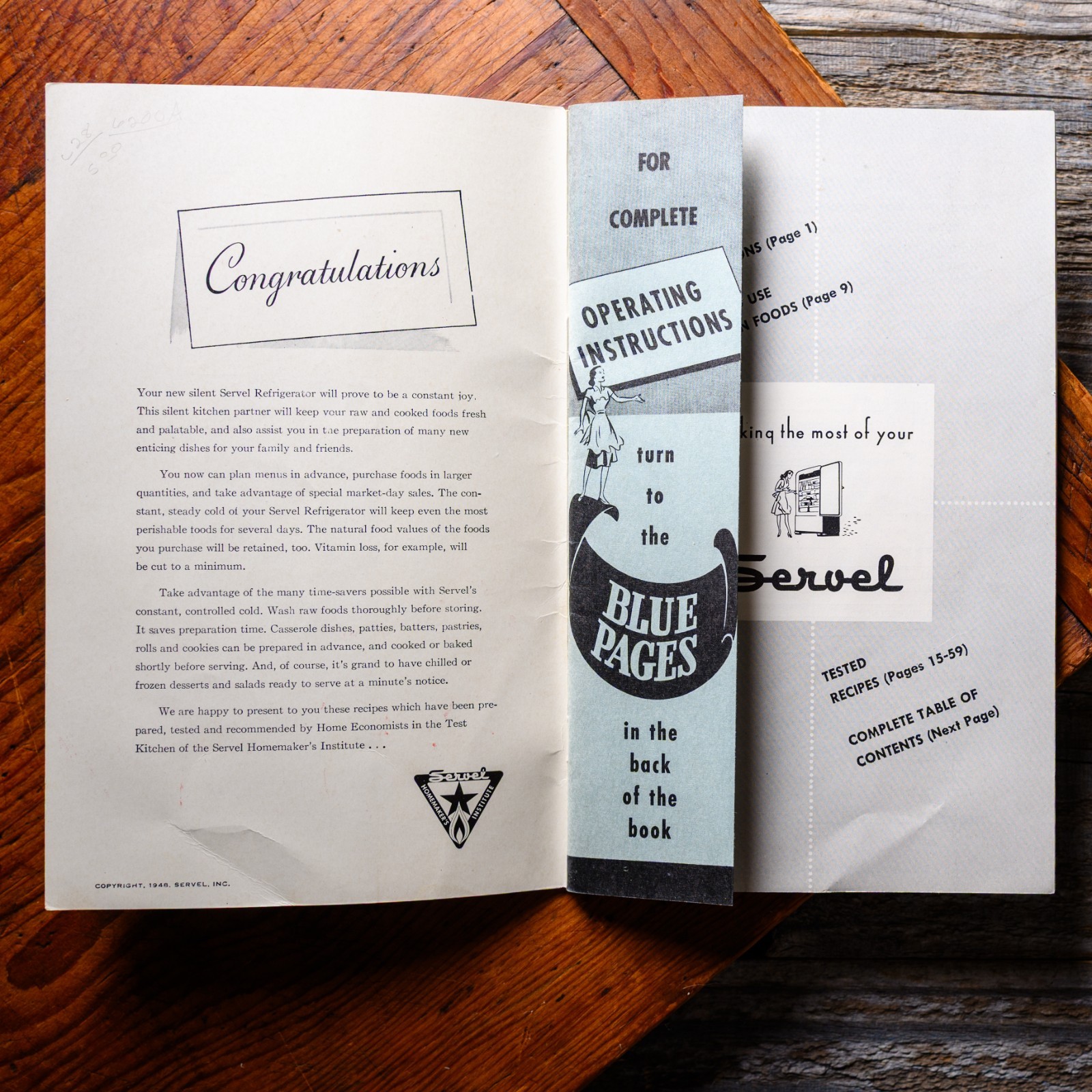 VTG 1948 Making the Most of Your Servel Gas Refrigerator – Mid Century Recipes