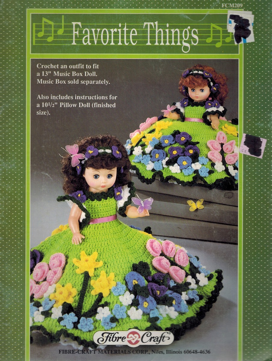 FAVORITE THINGS FCM 209 Crochet an Outfit to Fit 13 ? Music Box Doll