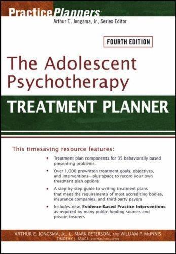 Practiceplanners Ser.: Adolescent Psychotherapy Treatment Planner by L. Mark…