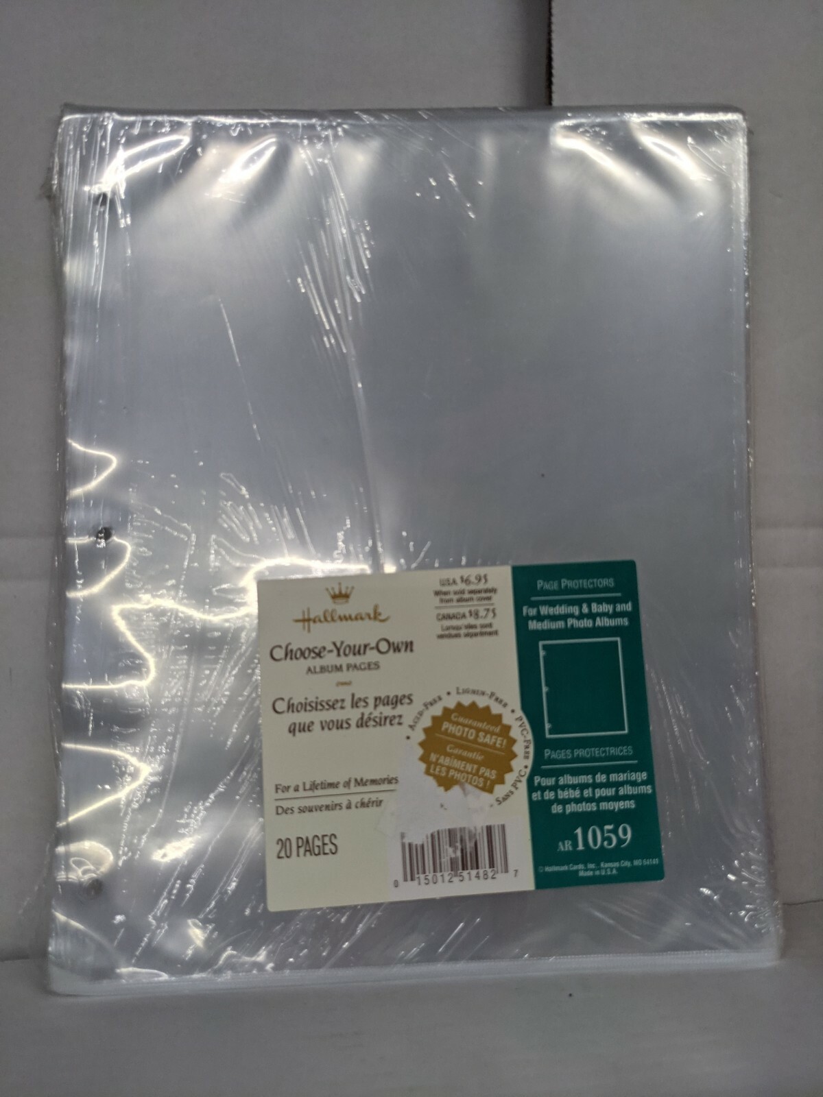 HALLMARK AR1059 REFILL PHOTO BOOK PAGES ~ 20 Sheets ~ New in Wrap