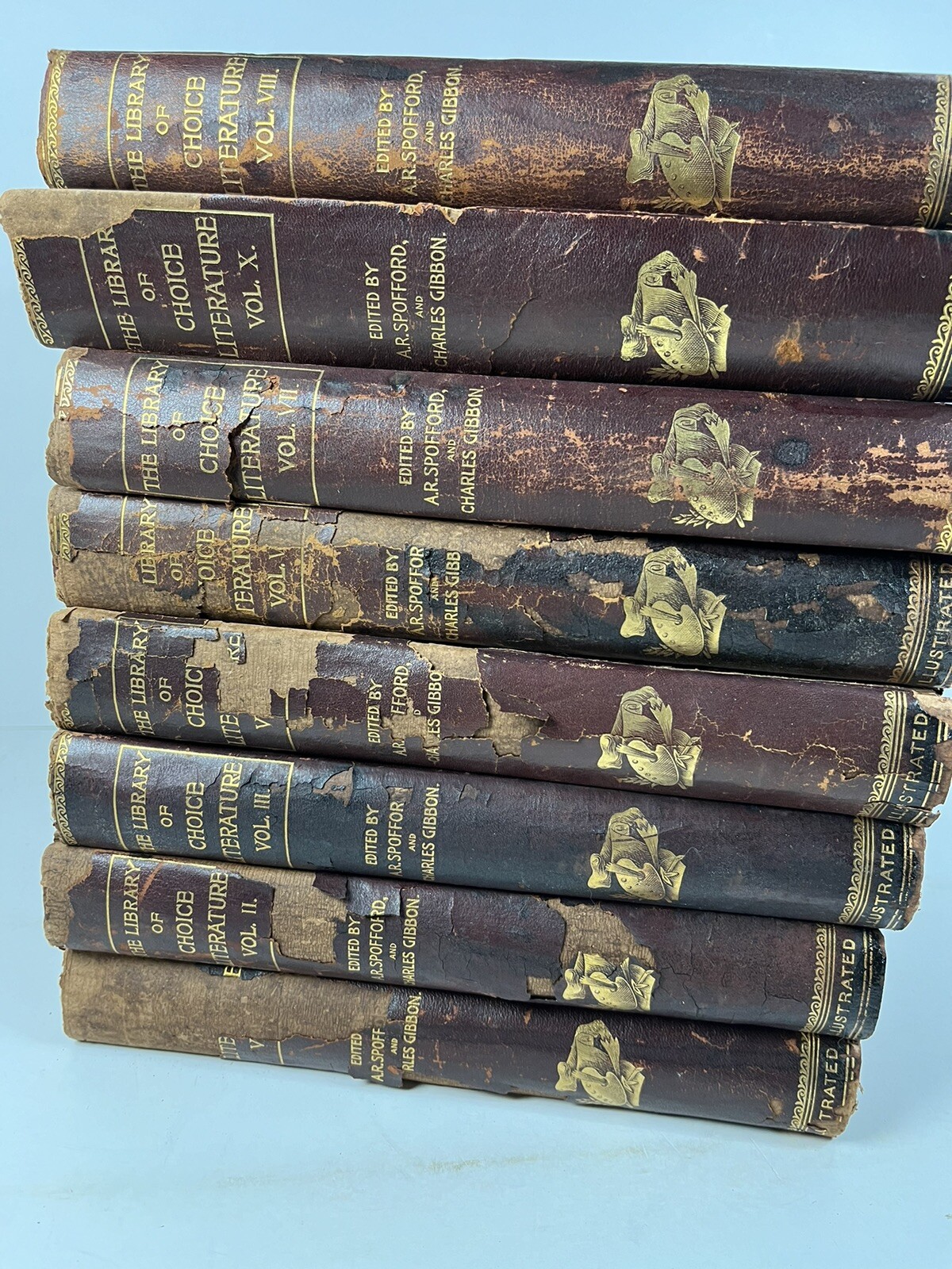 1894 The Library Of Choice Literature Of All Nations & All Time 8 Of 10 Vol VTG