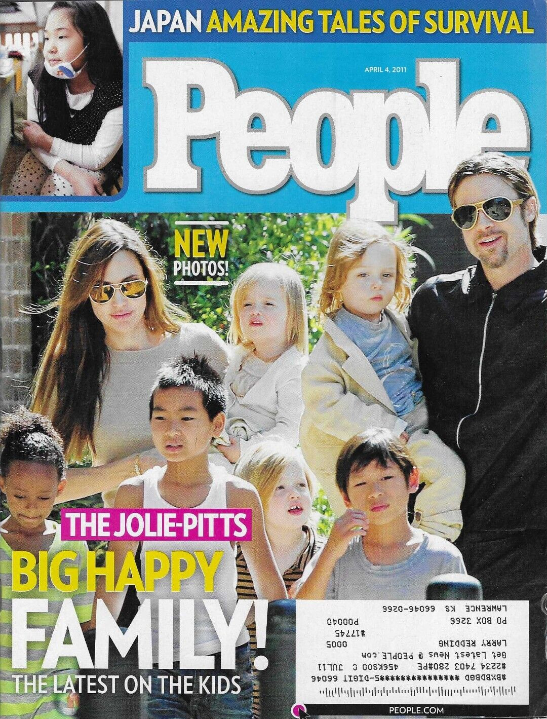 People Magazine Apr 4, 2011 Brad Pitt Anjelina Jolie Jennifer Hudson Duran Duran