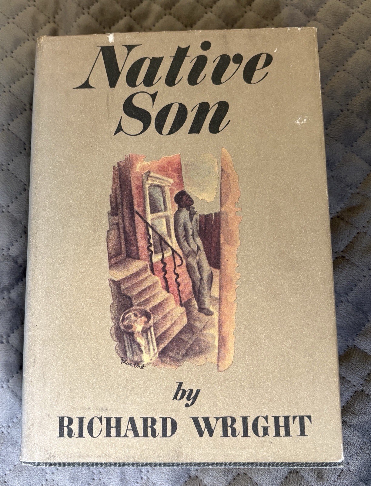Native Son by Richard Wright 1940 1st Edition w/ Dust Jacket BOMC