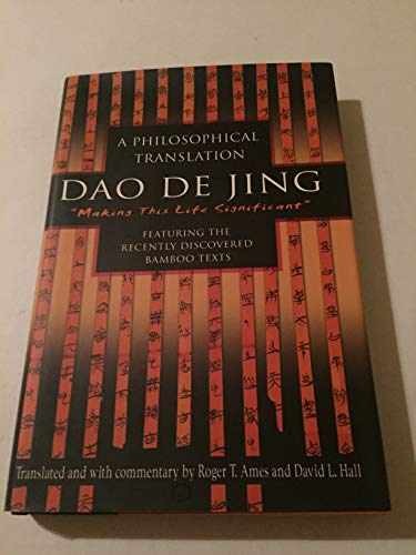 Dao De Jing: A Philosophical – Hardcover, by Laozi; Roger T. – Acceptable c