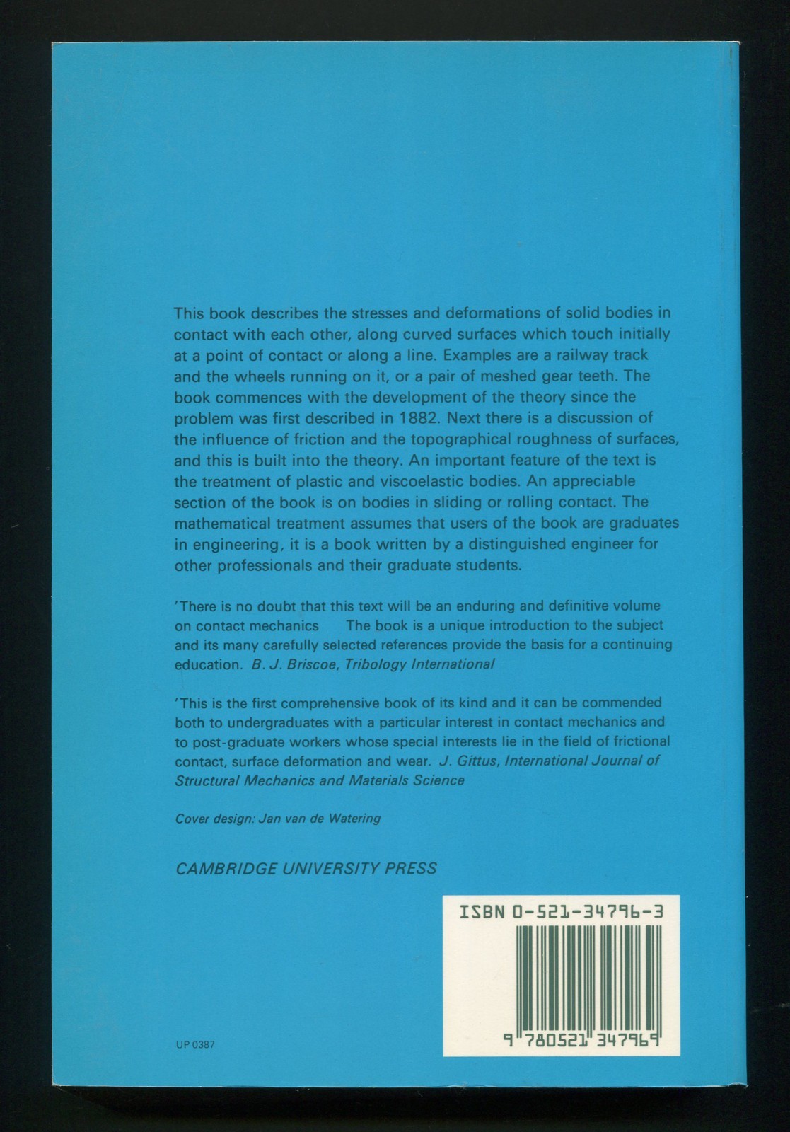Contact Mechanics by K. L. Johnson