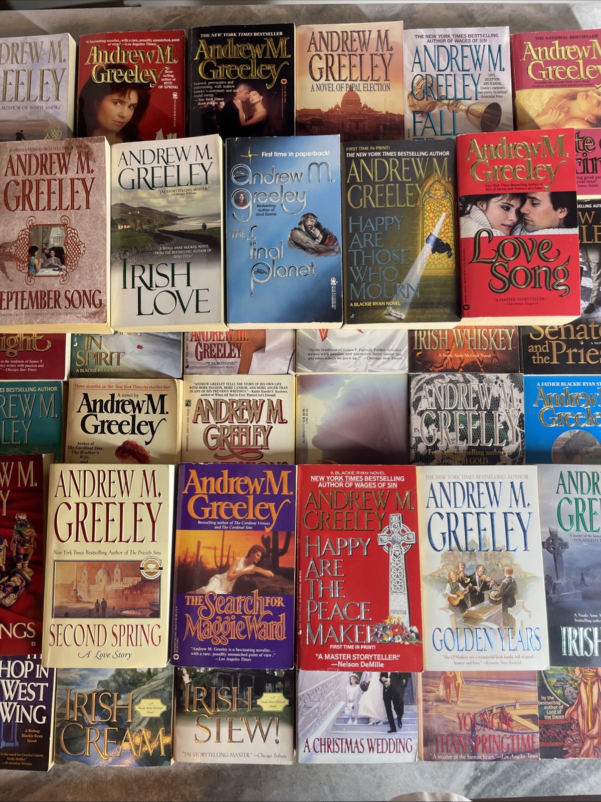 35 Books Andrew M. Greeley Various Titles Fiction PBK Forge Jove