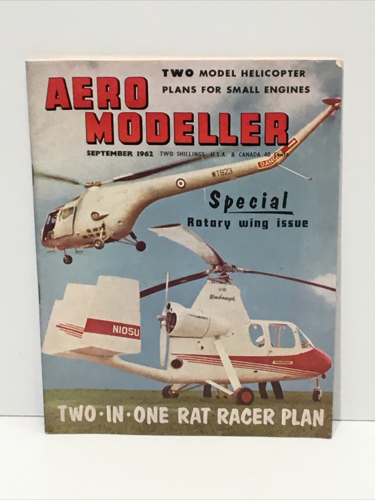 Aero Modeller Magazine Rotary Wing Issue Model Helicopters Plans Air Sept 1962