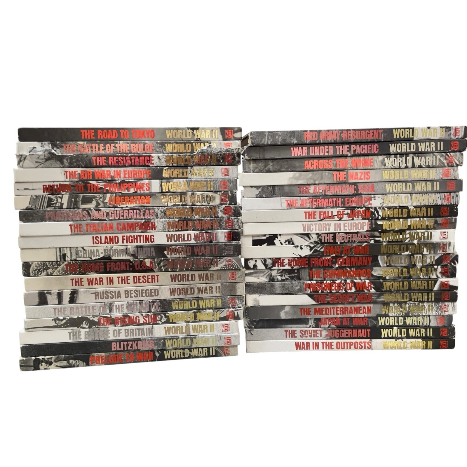 Vintage 1980s Time Life Books World War II WWII 36 Volumes History Set Hardcover