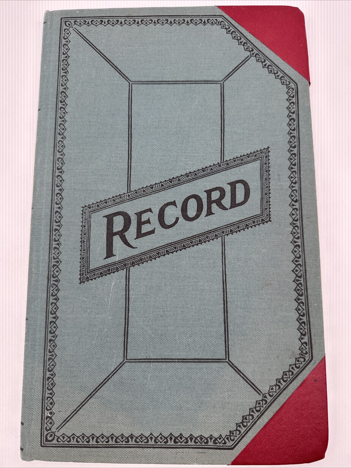 Record Book Mostly Blank Vintage Few Pages Missing Hardcover 12.75 By 8 Inches