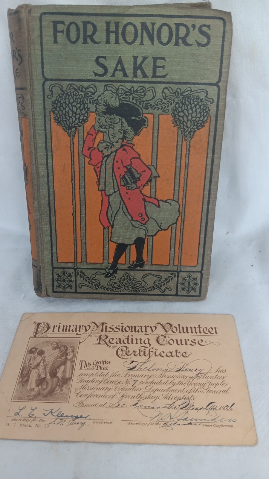 FOR HONOR’S SAKE 1891 Lucy Lillie Antique Victorian Book 450 Pages