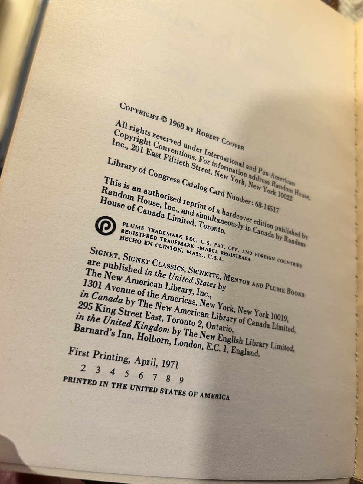 The Universal Baseball Association, Inc., J. Henry Waugh, Prop. by Coover (1971)