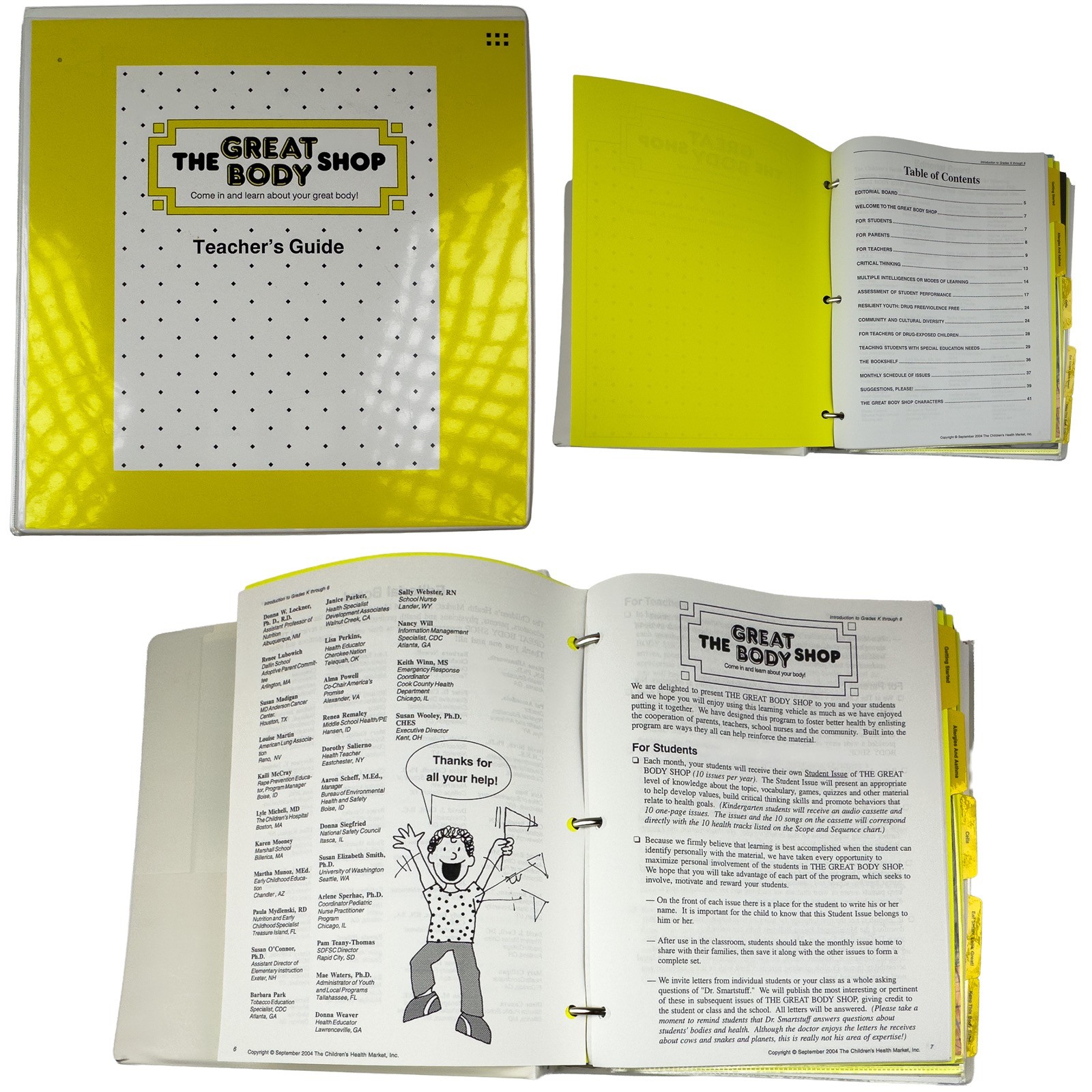 The Great Body Shop Teacher’s Guide Binder Children’s Health