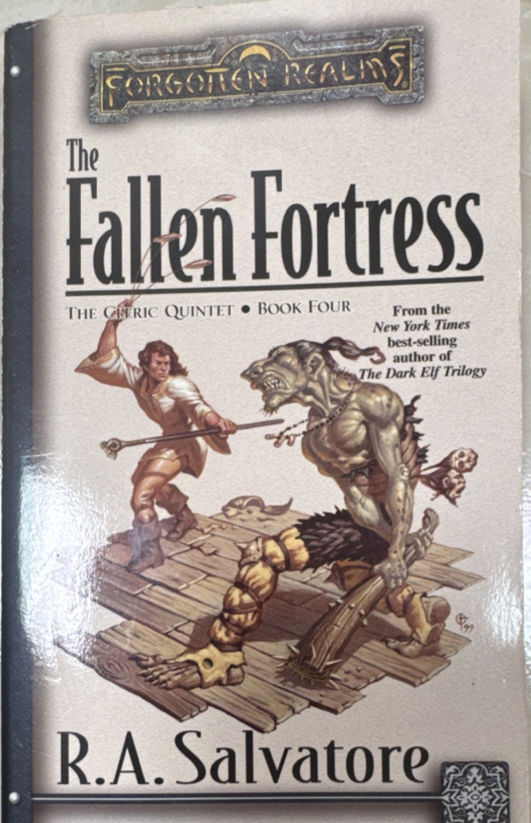 R.A. Salvatore The Fallen Fortress (Cleric Quintet) PB 2000 Illus Inscribed