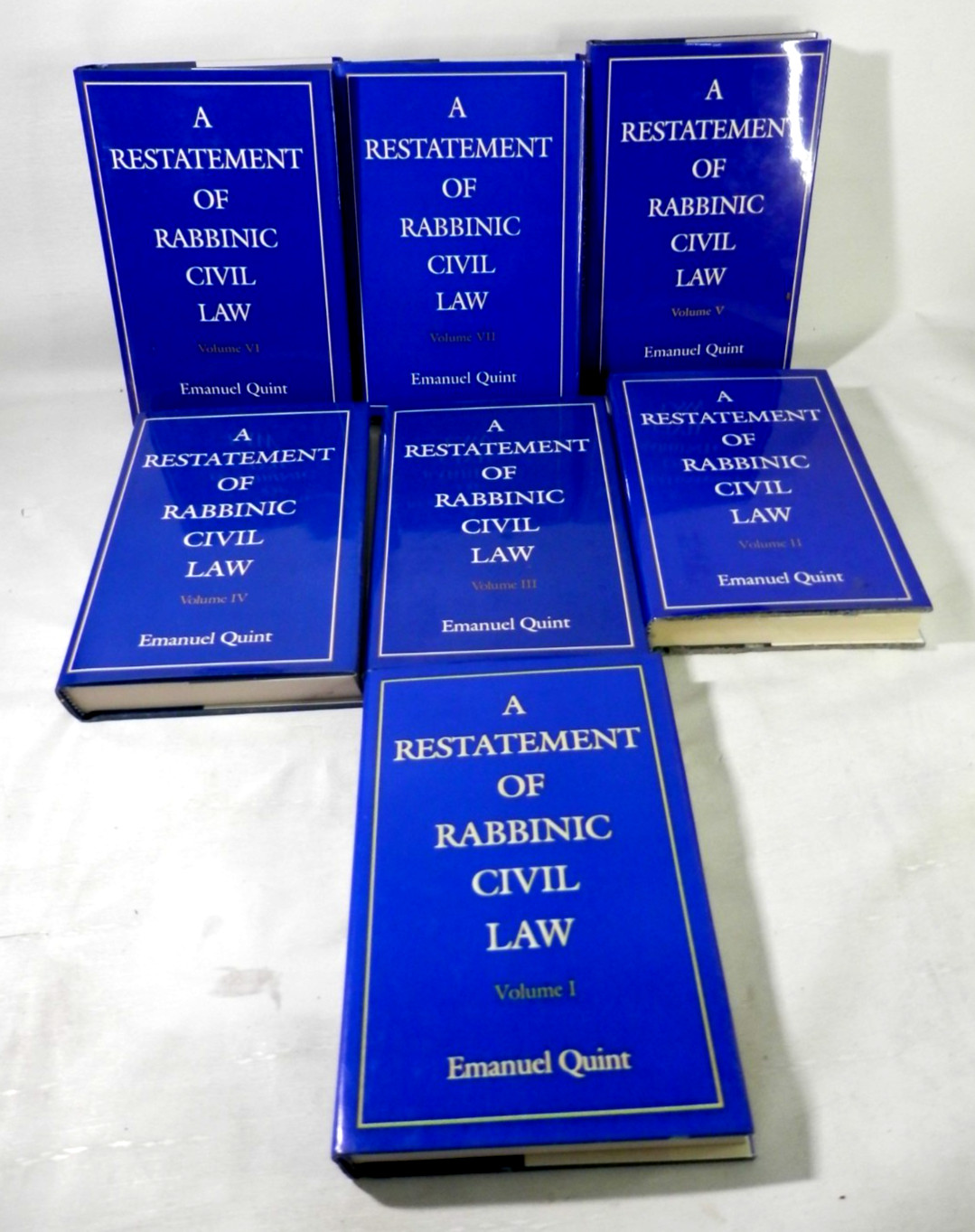 A RESTATEMENT OF RABBINIC CIVIL LAW : 7 Volume Set Emanuel Quint – Hardcover