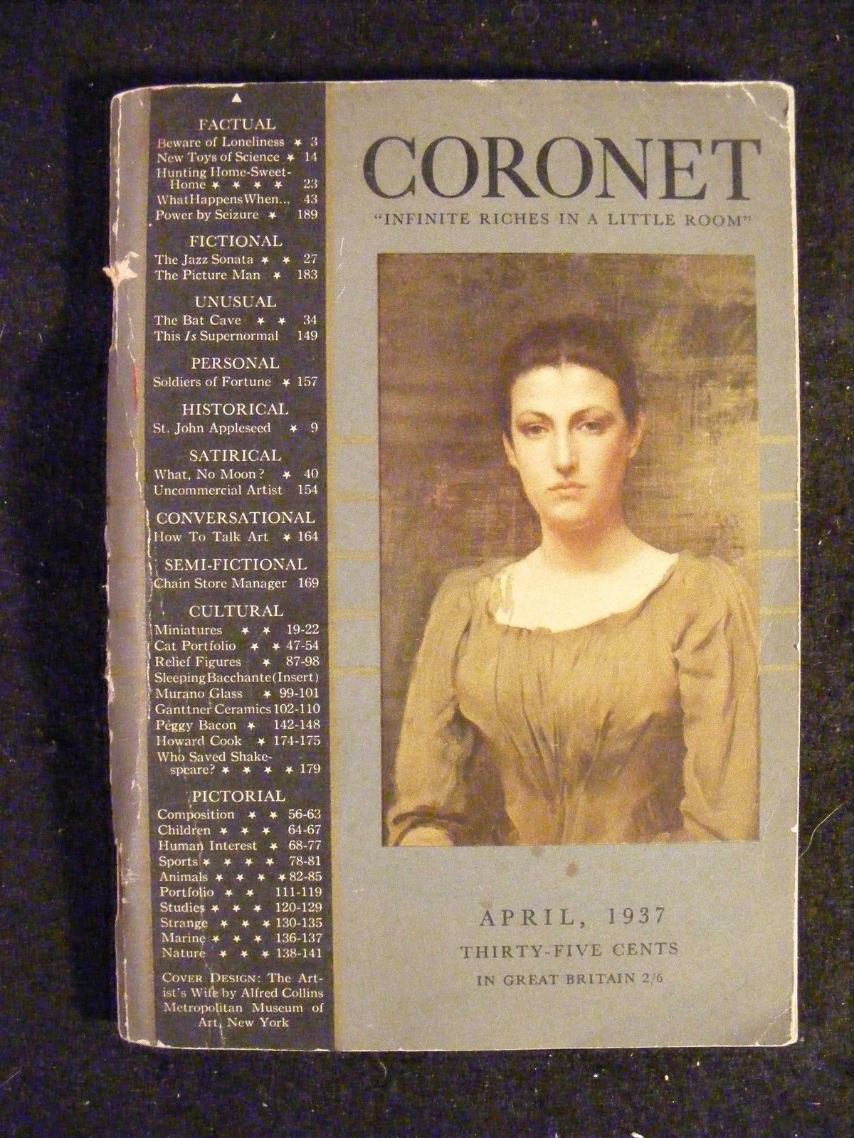 Coronet Magazine April 1937 (194 Pages) Includes Bertrand Russell Article