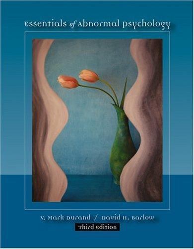 Abnormal Psychology by V. Mark Durand and David H. Barlow (2002, Trade…