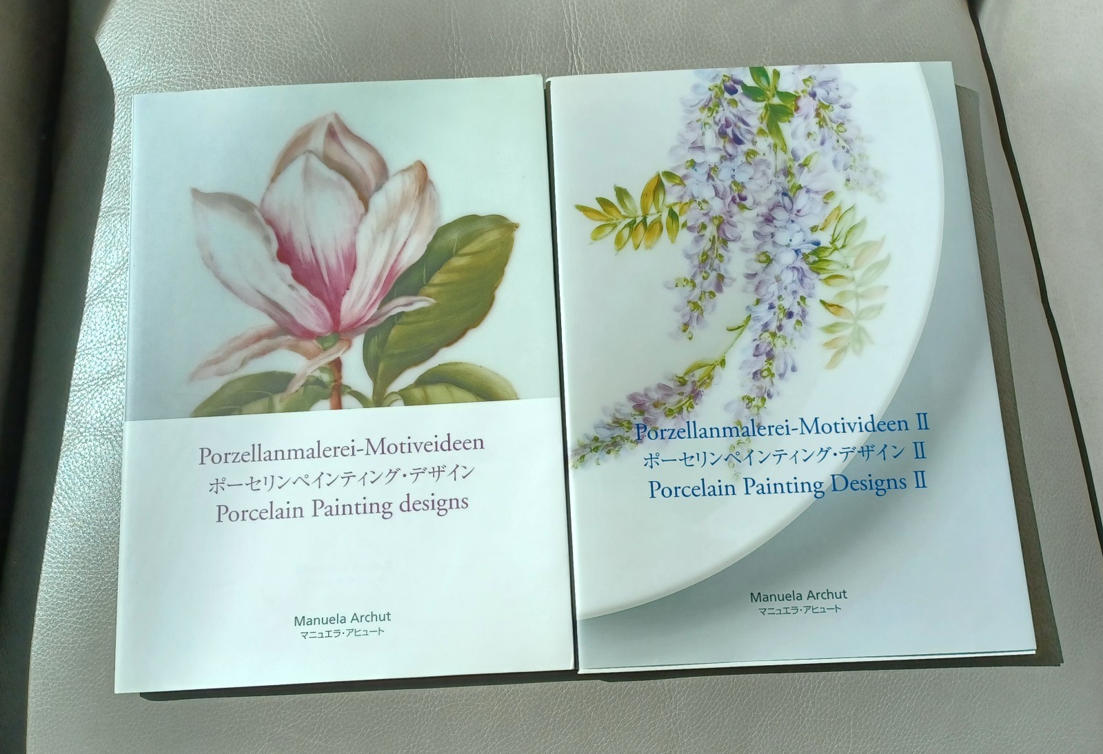 Porcelain Painting Design I and II by a MEISSEN designer RARE, MINT (2 books)