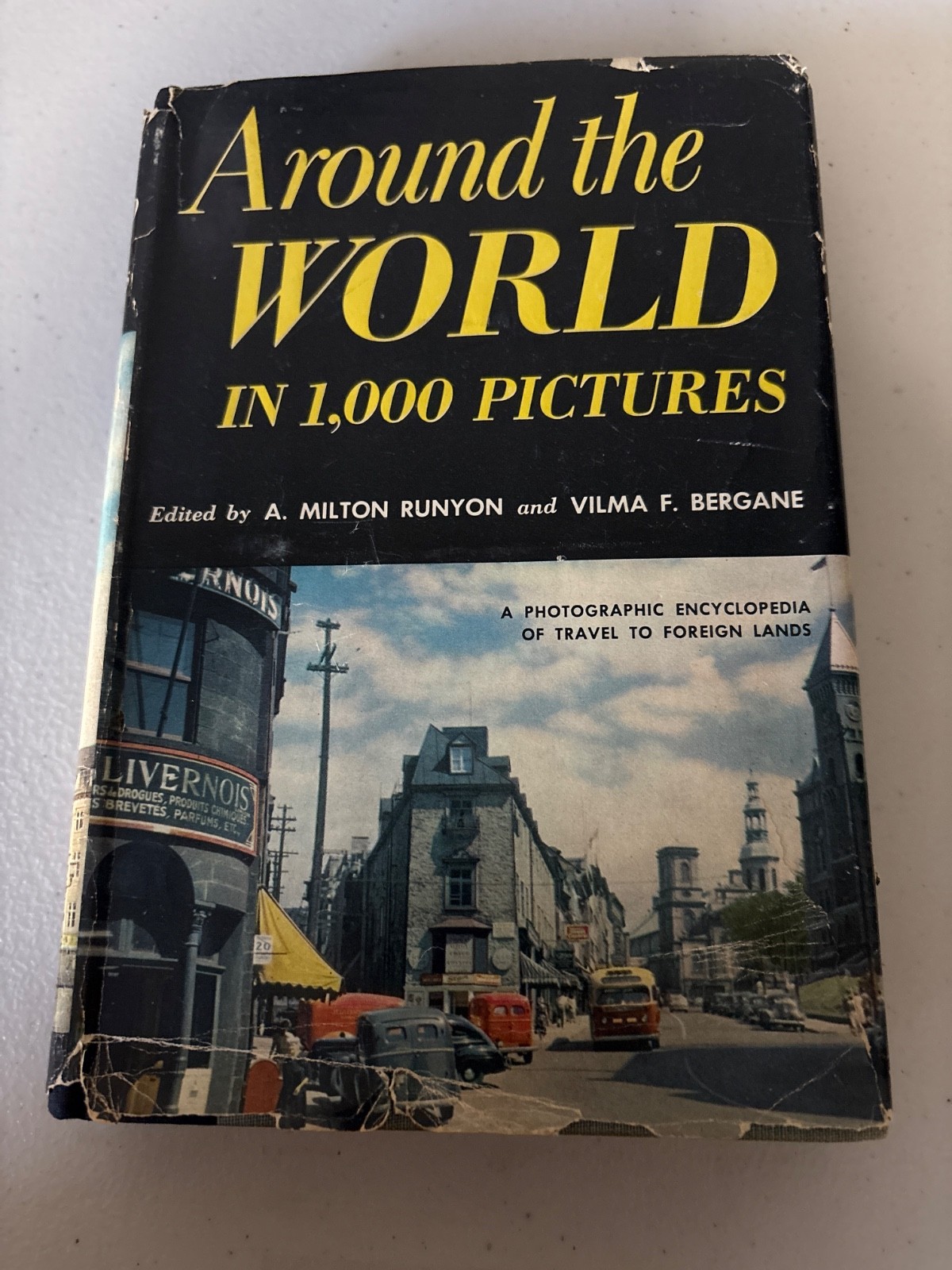 Around The World In 1000 Pictures 1954 Doubleday Hardcover HCDJ 448 Pages