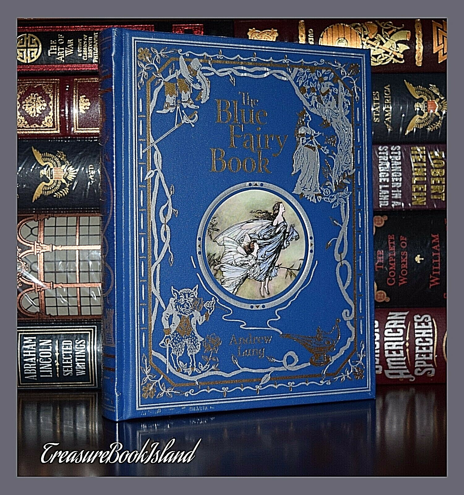 Blue Fairy Book by Andrew Lang Beauty Aladdin New Sealed Deluxe Leather Bound