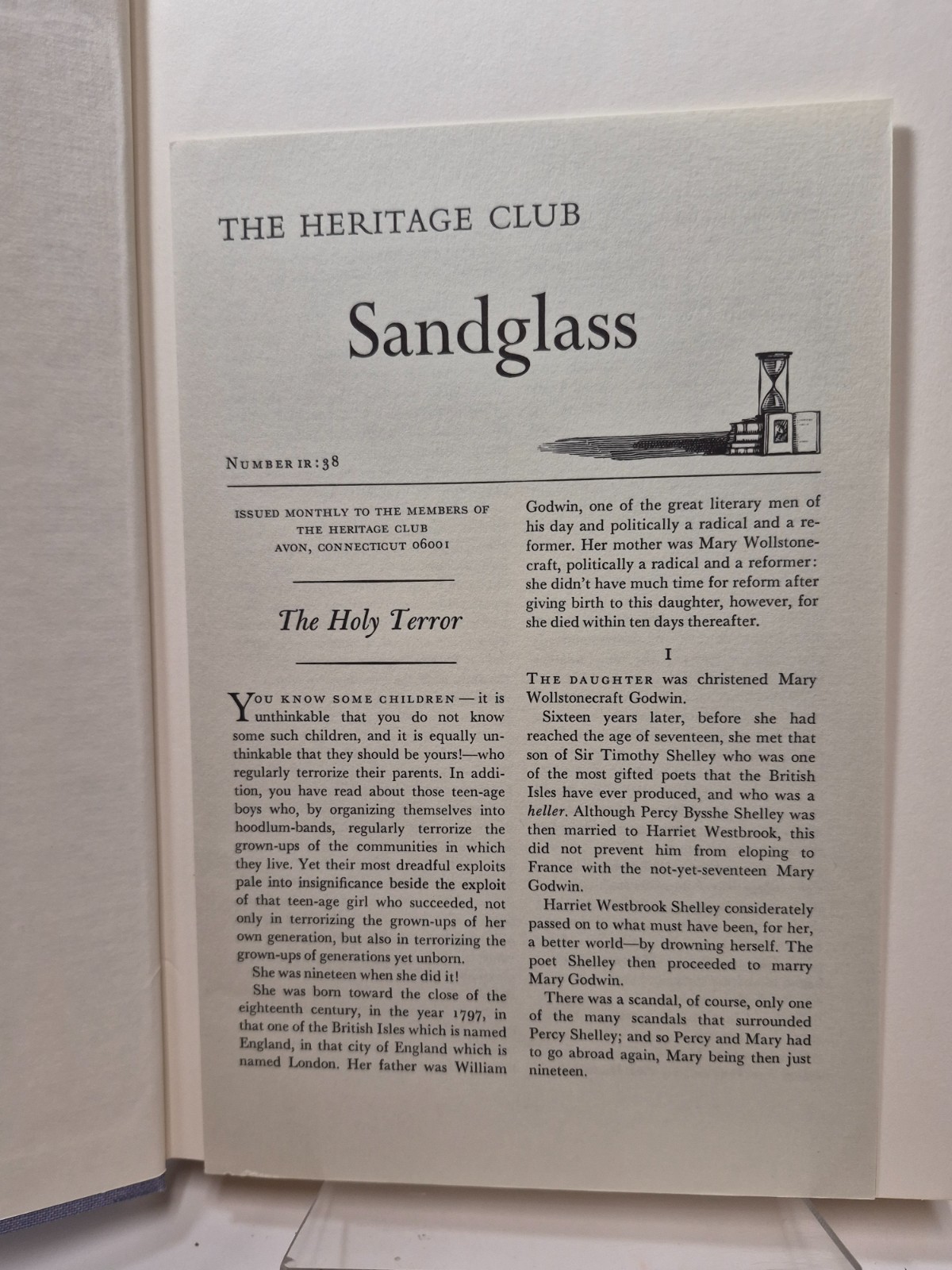 Heritage Press – Frankenstein Mary Shelly 1962 – Slipcase + Sandglass