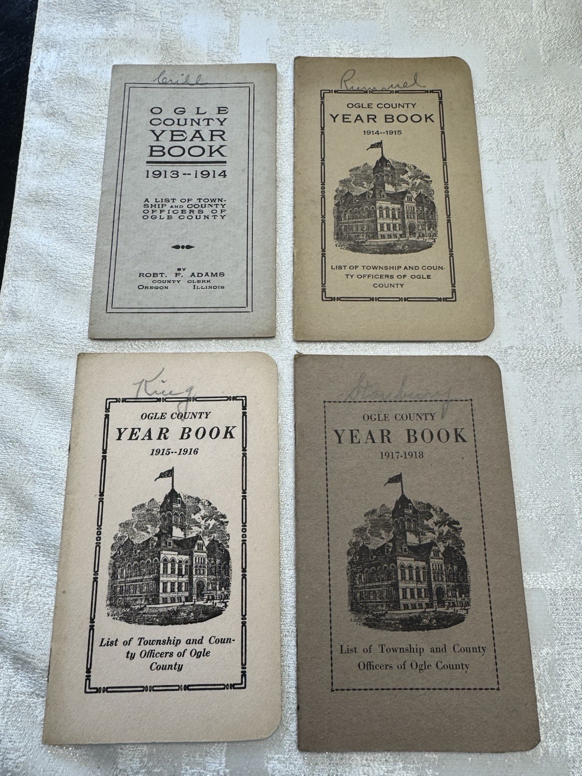 Township And City Officials (Illinois, Ogle County 1913-14. 14-15. 15-16. 17-18