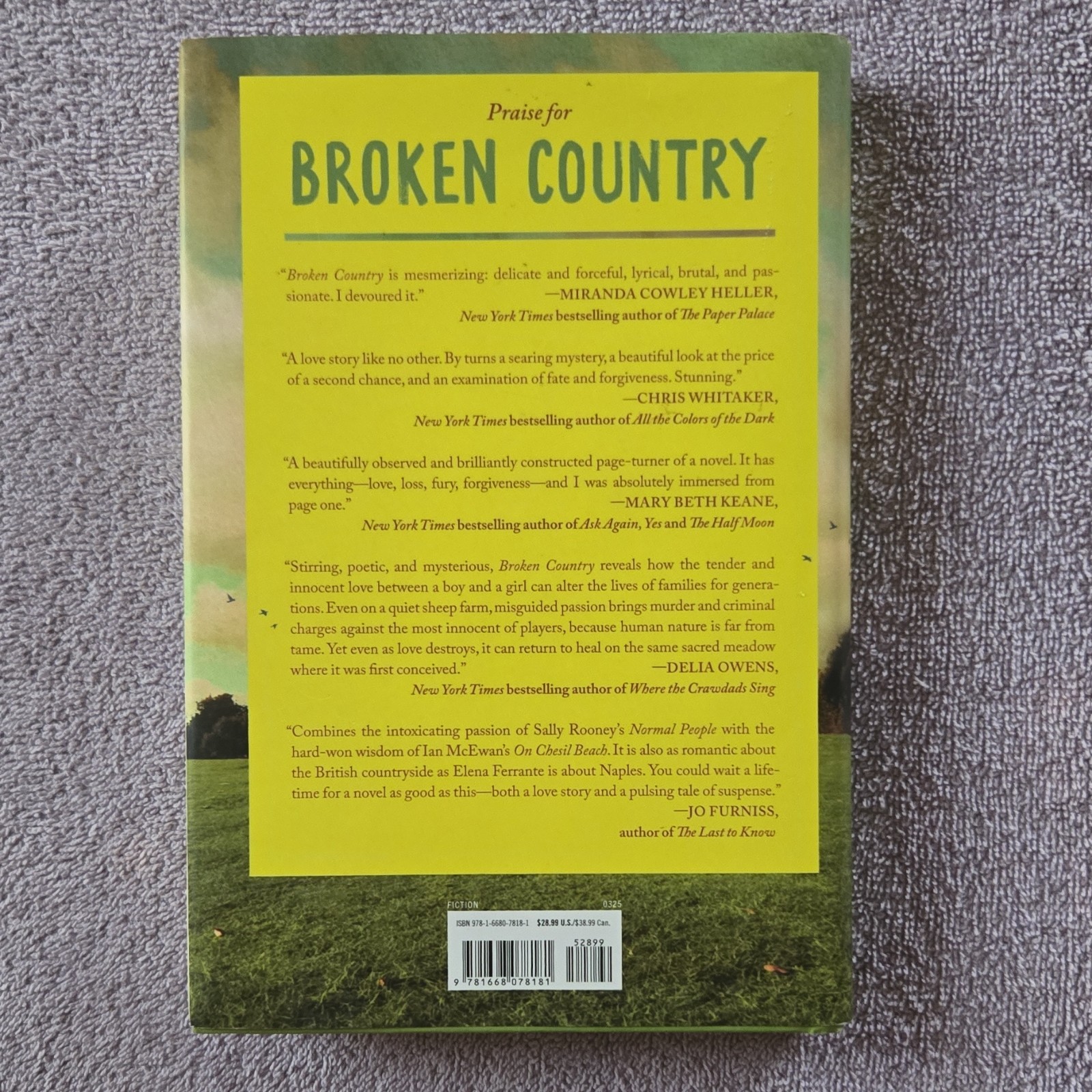 Broken Country Clare Leslie Hall Hardcover Fiction Reese’s Boo…Simon & Schuster