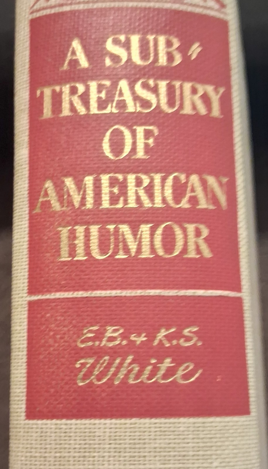 Sub Treasury of American Humor E B White 1941 First Edition Hardcover Ex Libris