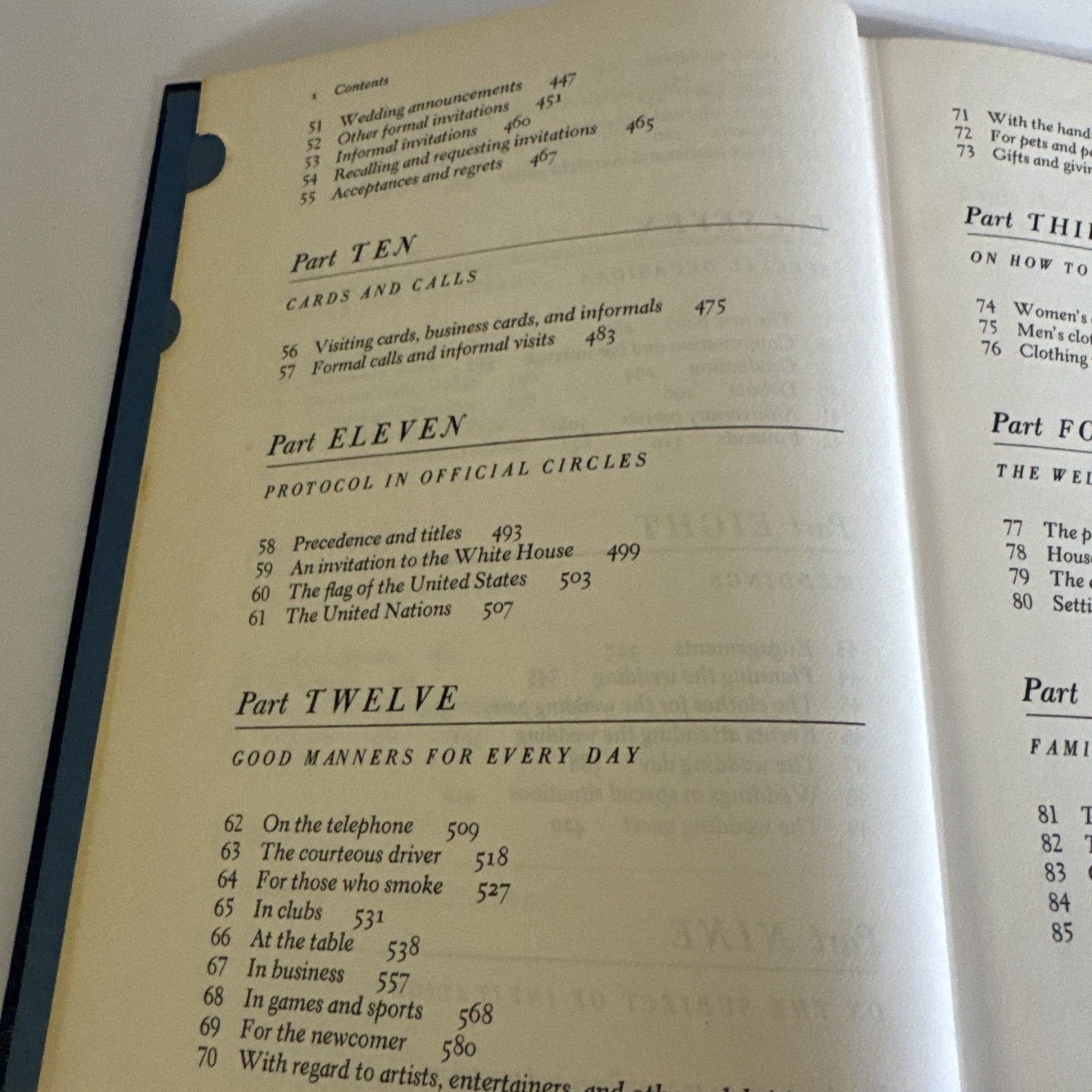 1969 Emily Post’s ETIQUETTE 12th ed. hardback book -732 pages -Weddings, parties
