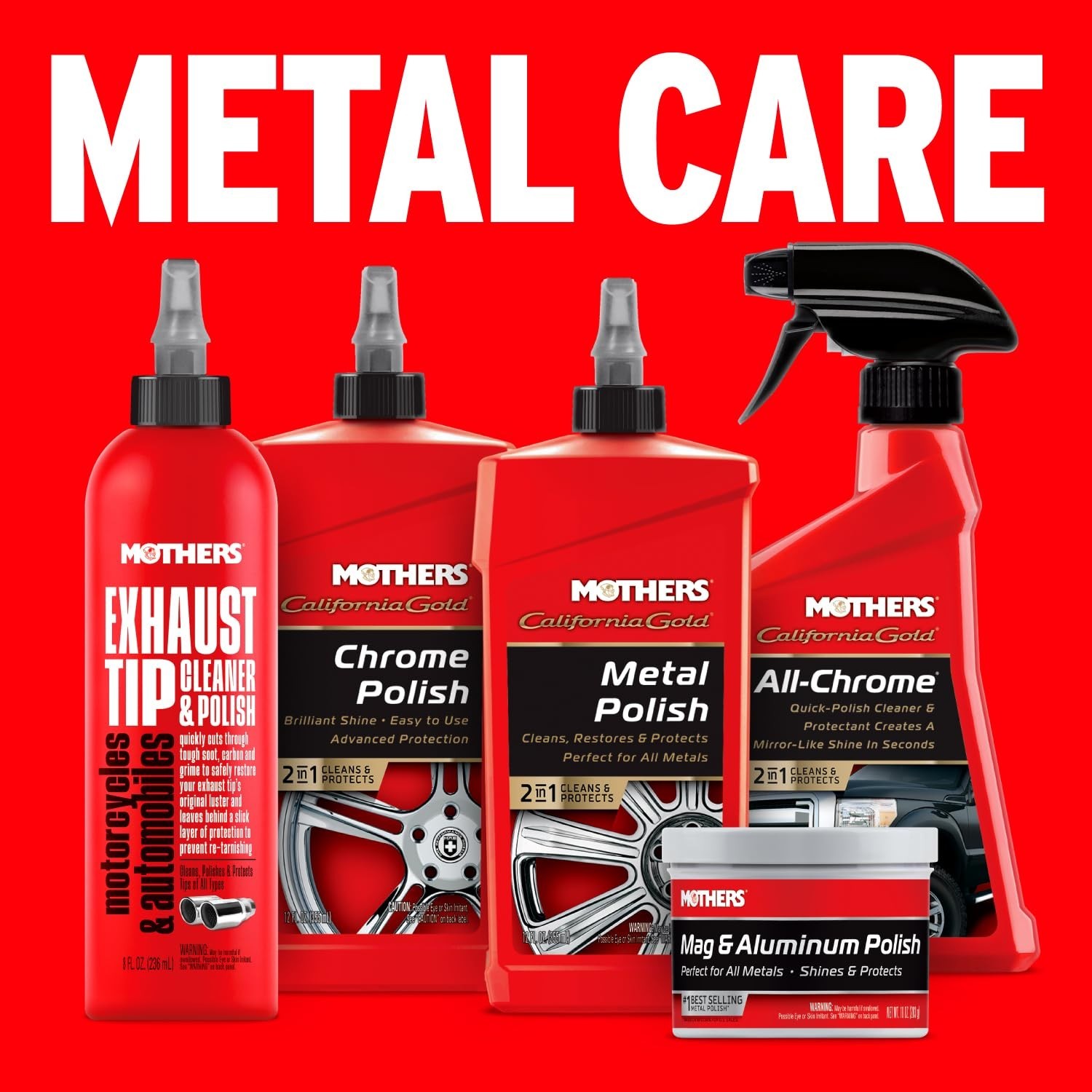 Mothers Mag & Aluminum Polish, 5 oz. Stainless Steel Brass & More (05100)
