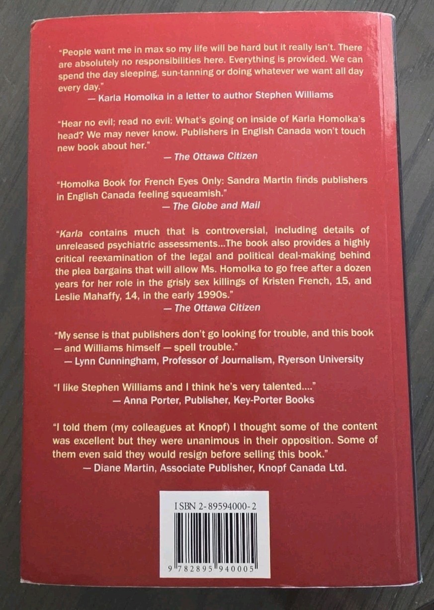 Karla : A Pact With The Devil. Paperback French Flaps. With Later Removed Photos