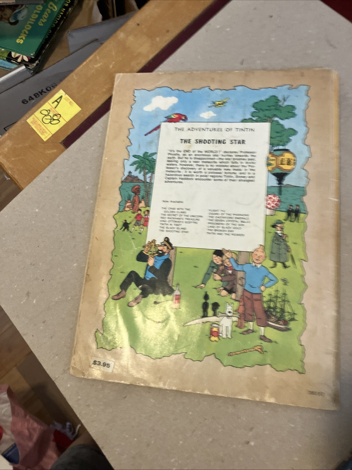 Vintage Herge Adventures of Tintin lot of 11 “AS-IS” Worn Used paperback comic