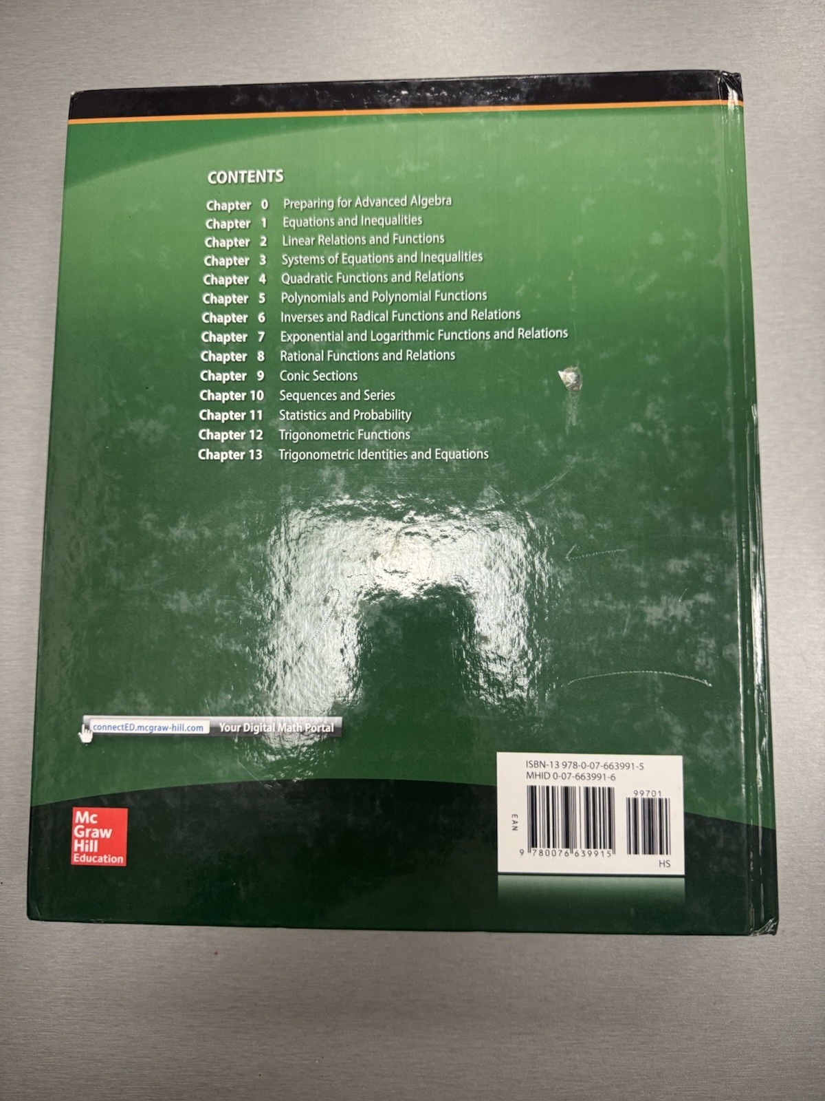 Glencoe Algebra 2, Common Core Teacher Edition by Carter/Hardcover/Good