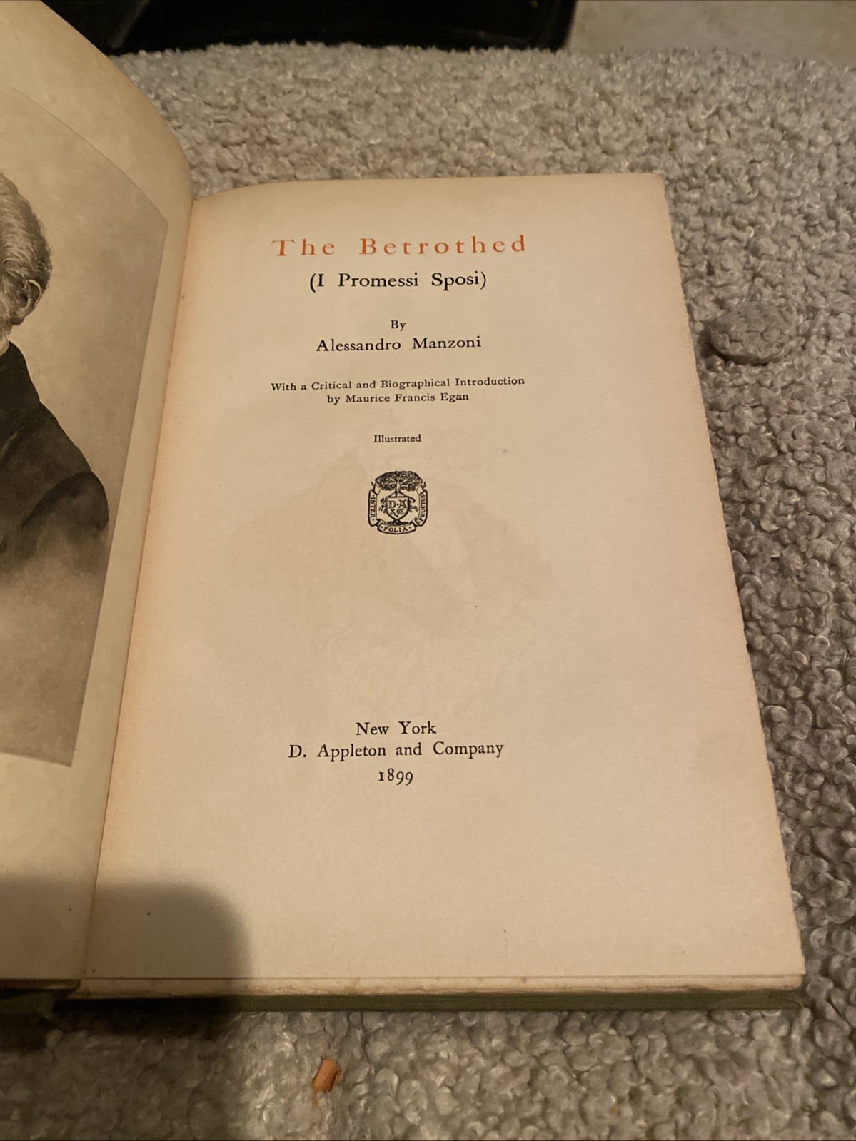 The World Great Books • Aldine Edition • The Bethrothed Manzoni